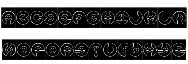 JAMES GLOVER-Hollow-Inverse Schriftart Groß