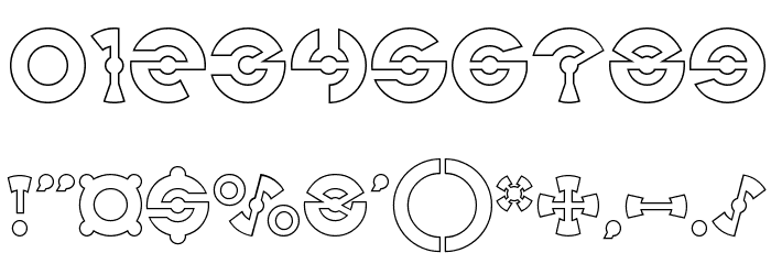 JAMES GLOVER-Hollow Font OTHER CHARS