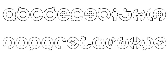 JAMES GLOVER-Hollow Font LOWERCASE