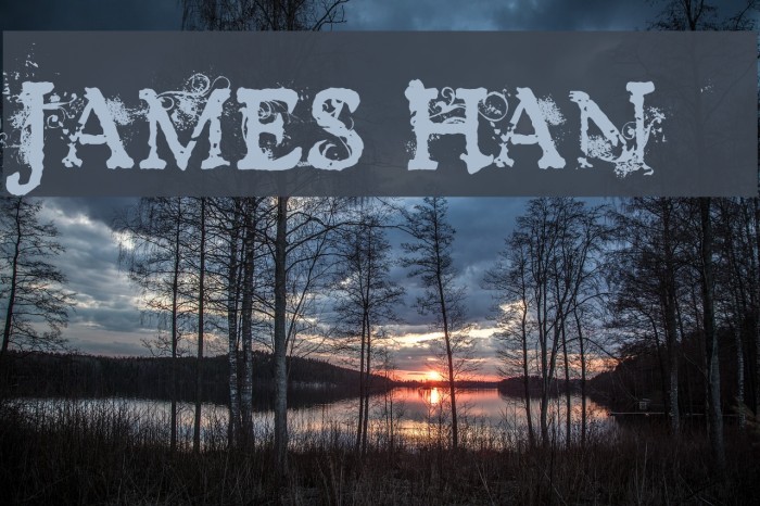 JAMES HAN Font examples