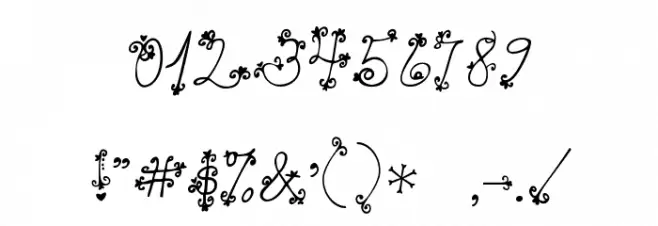 JANDA Love And Rain Font OTHER CHARS