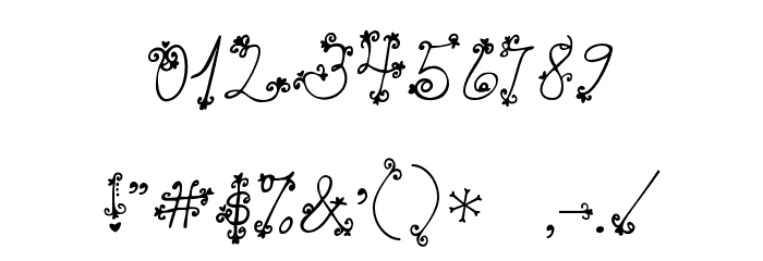 JANDA Love And Rain Font OTHER CHARS