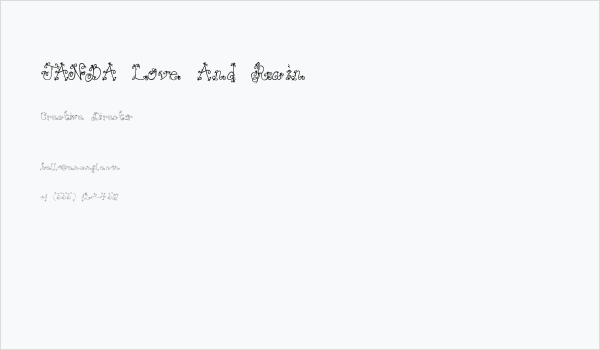 JANDA Love And Rain Business Card