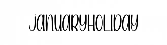 JANUARY HOLIDAY Font