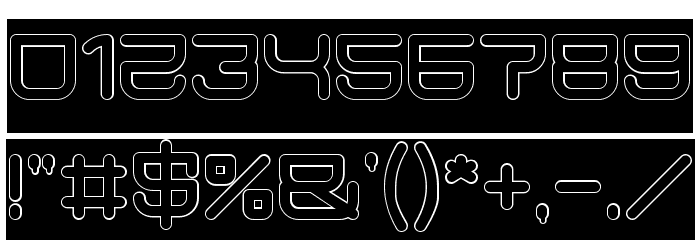 JAPAN-Hollow-Inverse Font OTHER CHARS