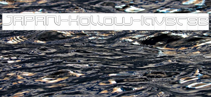 JAPAN-Hollow-Inverse Font examples