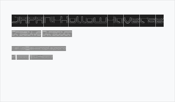 JAPAN-Hollow-Inverse Business Card