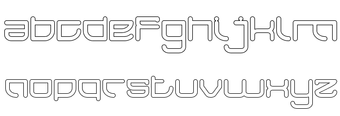 JAPAN-Hollow Font LOWERCASE