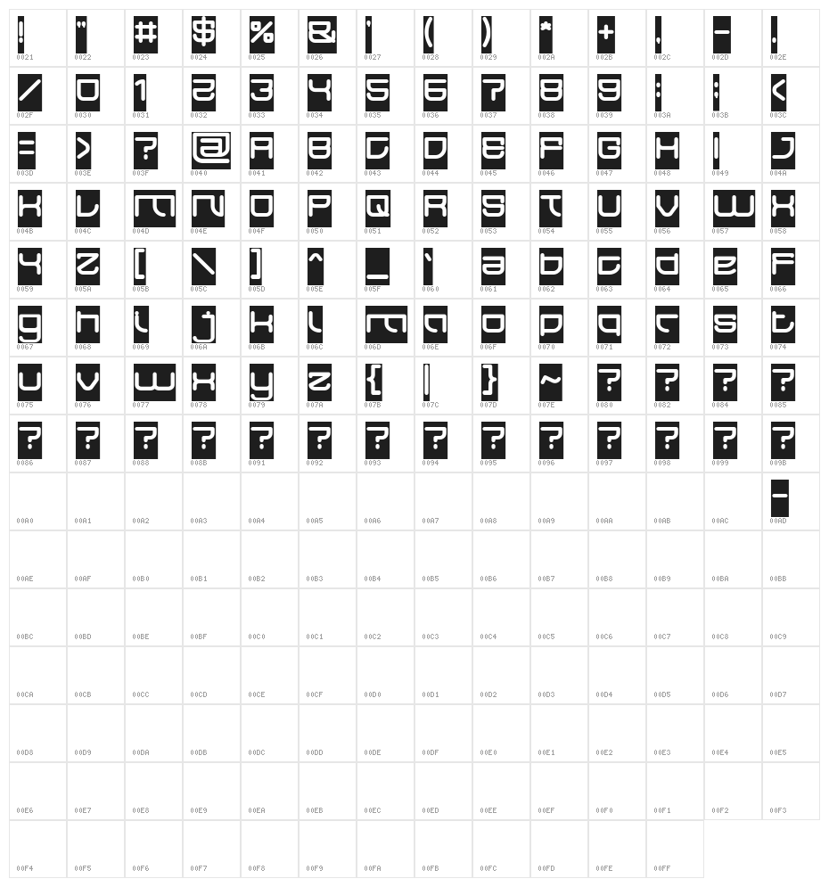 JAPAN-Inverse Character Map
