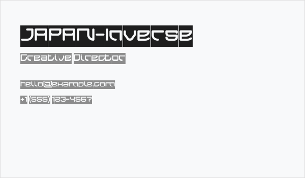 JAPAN-Inverse Business Card