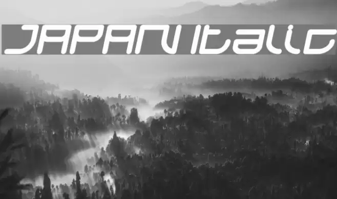 JAPAN Italic Font examples