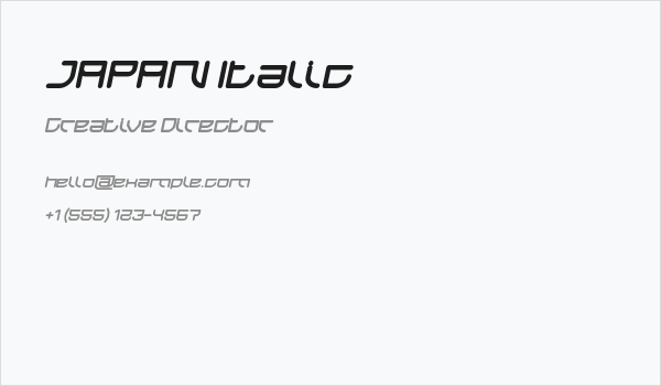 JAPAN Italic Business Card