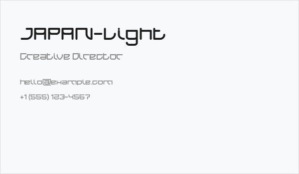 JAPAN-Light Business Card