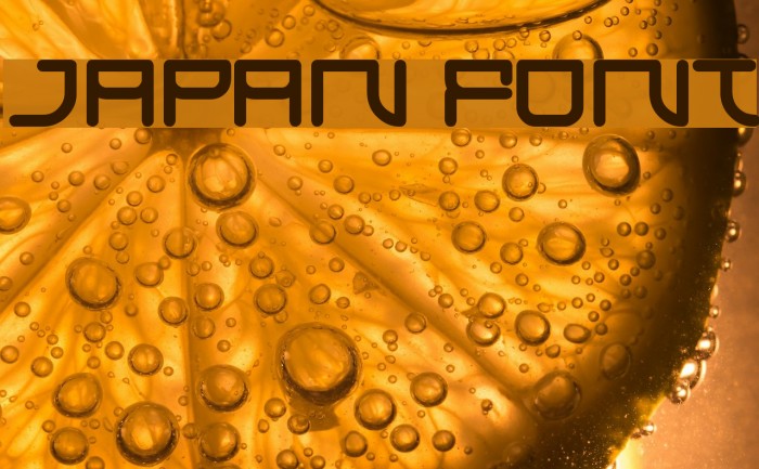 JAPAN Font examples