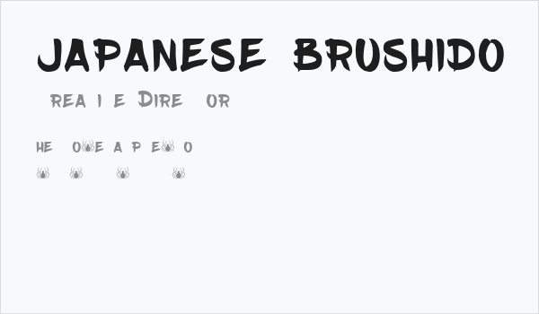 JAPANESE BRUSHIDO Business Card
