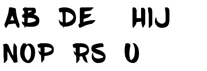 JAPANESE BRUSHIDO Font LOWERCASE