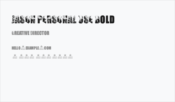 JASON PERSONAL USE Bold Business Card