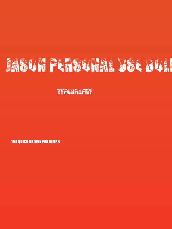 JASON PERSONAL USE Bold Poster