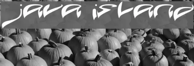 JAVA ISLAND Font examples