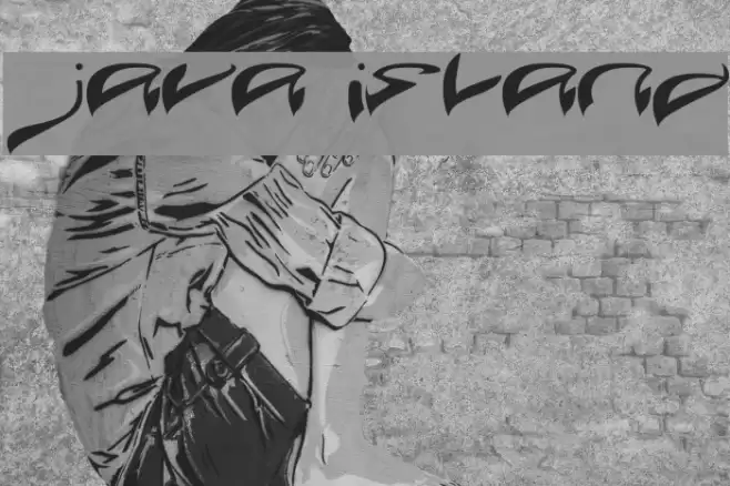 JAVA ISLAND Font examples
