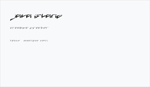 JAVA ISLAND Business Card