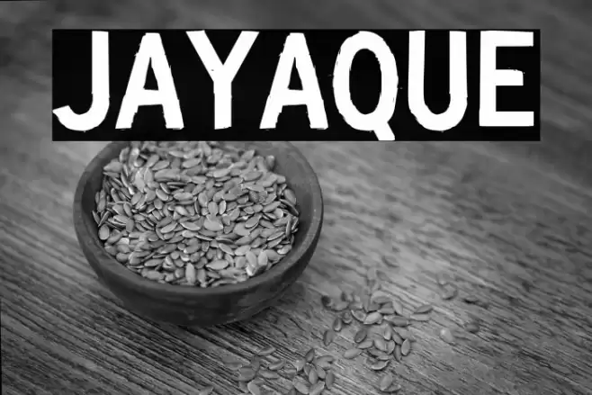 JAYAQUE Font examples