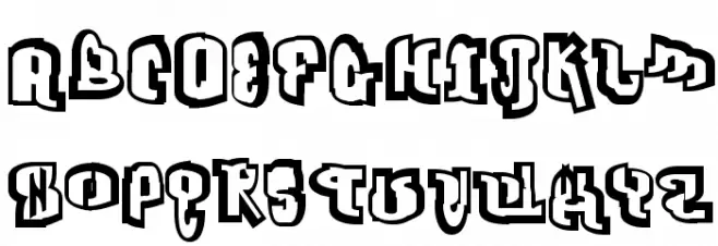 Jab Outline Fonte MAIÚSCULAS