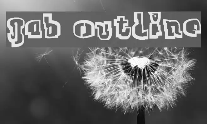 Jab Outline Font examples