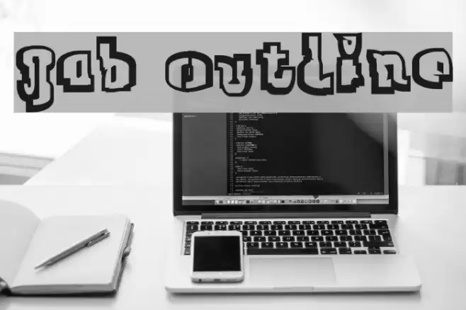 Jab Outline Font examples