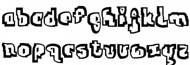 Jab Outline Fuentes MINÚSCULAS