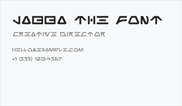 Jabba the Font Business Card