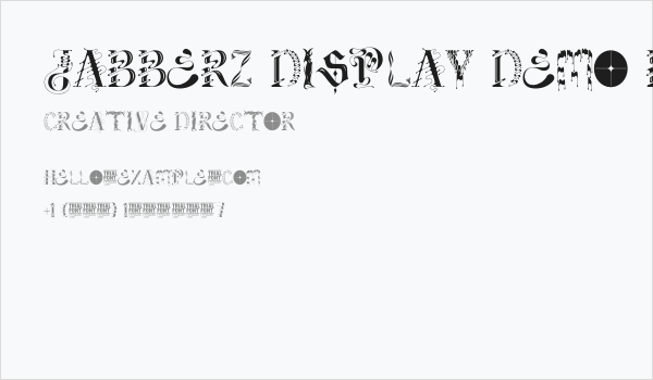 Jabberz Display Demo Regular Business Card