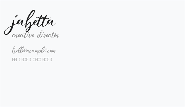 Jabetta Business Card