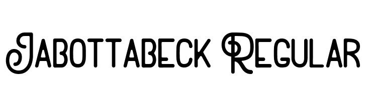 Jabottabeck Regular  Free Fonts Download