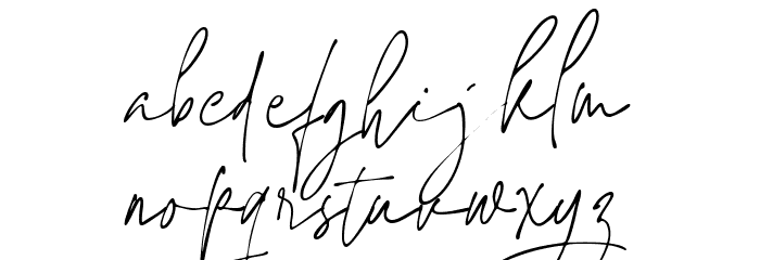 Jaccuzy Signature Font LOWERCASE