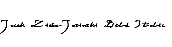 Jacek Zieba-Jasinski Bold Italic  免费字体下载