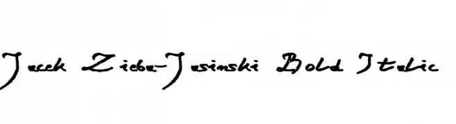 Jacek Zieba-Jasinski Bold Italic  フリーフォントのダウンロード