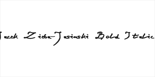 Jacek Zieba-Jasinski Bold Italic Logo