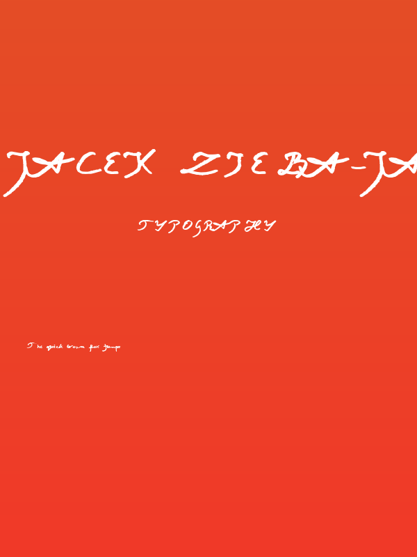 Jacek Zieba-Jasinski Bold Italic Poster