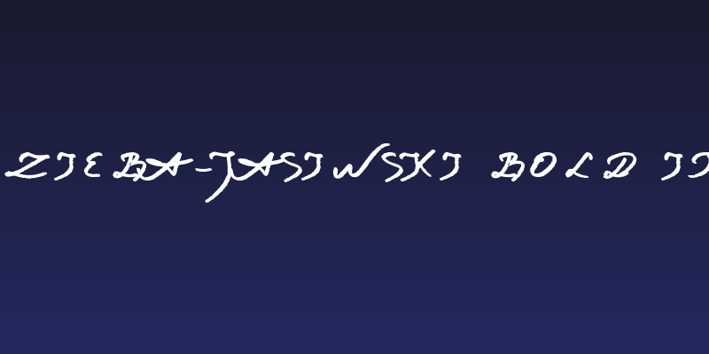 Jacek Zieba-Jasinski Bold Italic Social Header