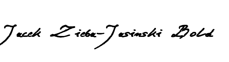 Jacek Zieba-Jasinski Bold Font
