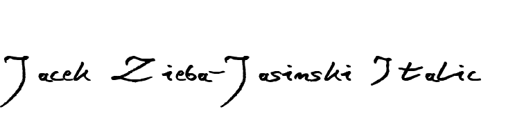 Jacek Zieba-Jasinski Italic  Скачать бесплатные шрифты