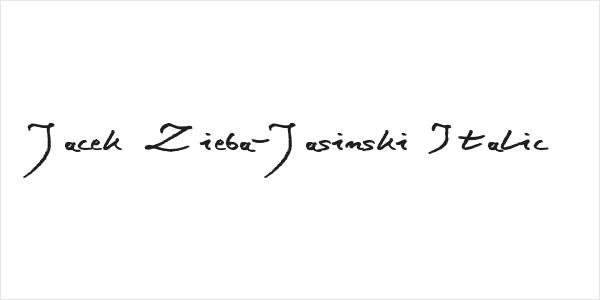 Jacek Zieba-Jasinski Italic Logo