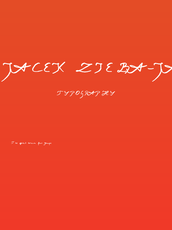 Jacek Zieba-Jasinski Italic Poster