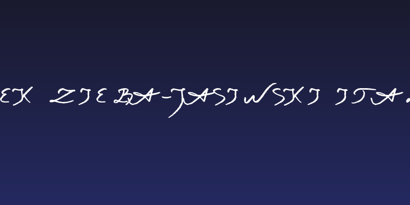 Jacek Zieba-Jasinski Italic Social Header