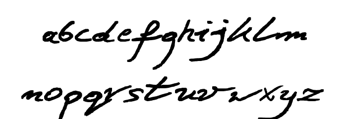 Jacek Zieba-Jasinski Regular Font LOWERCASE
