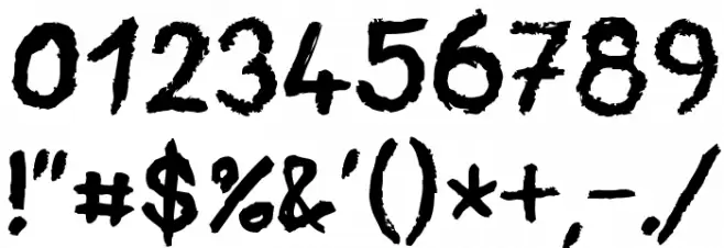 Jack Brusher Font OTHER CHARS