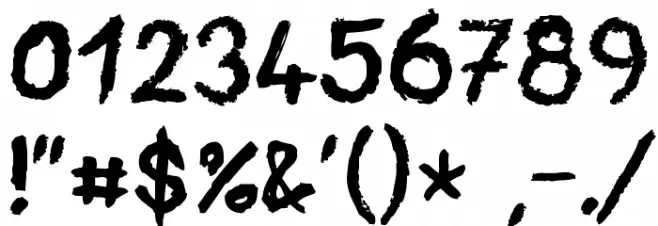 Jack Brusher(RUS BY LYAJKA) Font OTHER CHARS