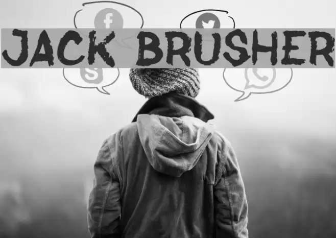 Jack Brusher Font examples