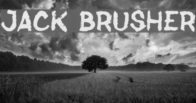 Jack Brusher Font examples